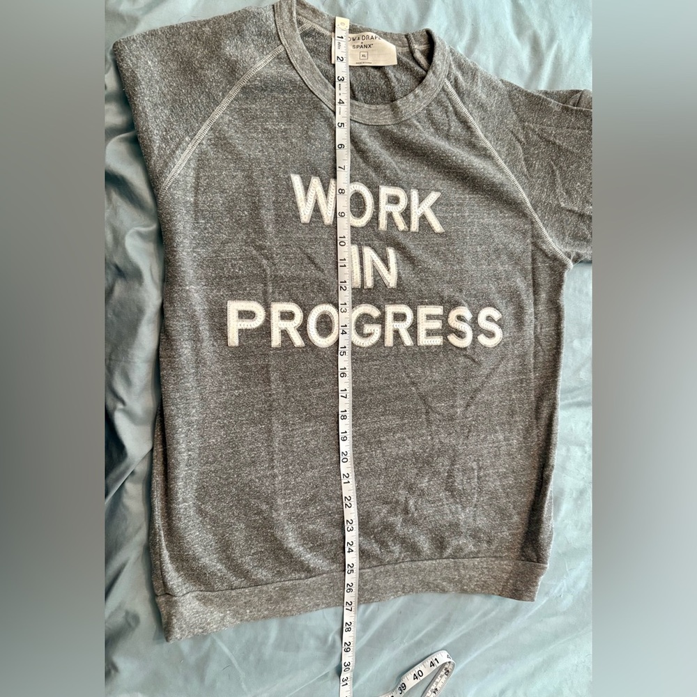 Bow & Drape Gray "Work In Progress" Crewneck Sweatshirt - Picture 5 of 5